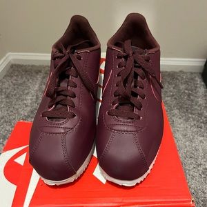 Leather Purple (Maroon) Nike Cortez Sneakers